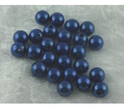 25 Perlen 10mm blau